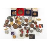 Property of a deceased estate - a collection of civil medals including sports prizes and early