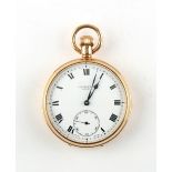 The Henry & Tricia Byrom Collection - a late 19th / early 20th century 9ct gold open faced keyless