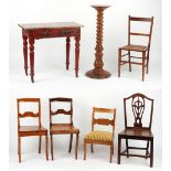 Property of a deceased estate - a mixed lot of furniture comprising a chinoiserie decorated side