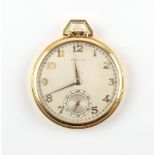 The Henry & Tricia Byrom Collection - an American Hamilton 18ct gold open faced pocket watch, the