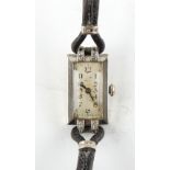 Property of a lady - a 1920's lady's Rolex 18ct white gold & diamond cocktail watch, numbered