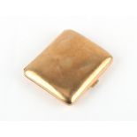 Property of a lady - a 9ct gold cigarette case, Birmingham 1921, with later engraved presentation
