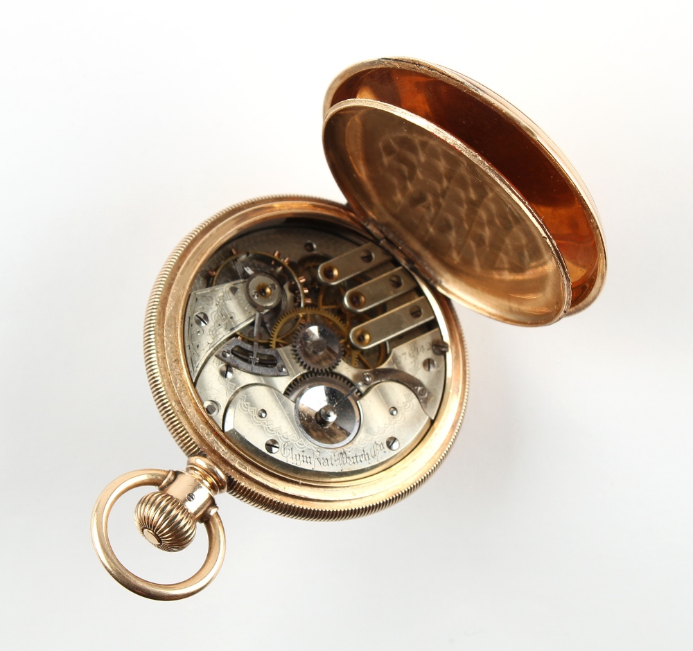 The Henry & Tricia Byrom Collection - a 14ct gold open faced keyless wind pocket watch, the enamel - Image 3 of 3