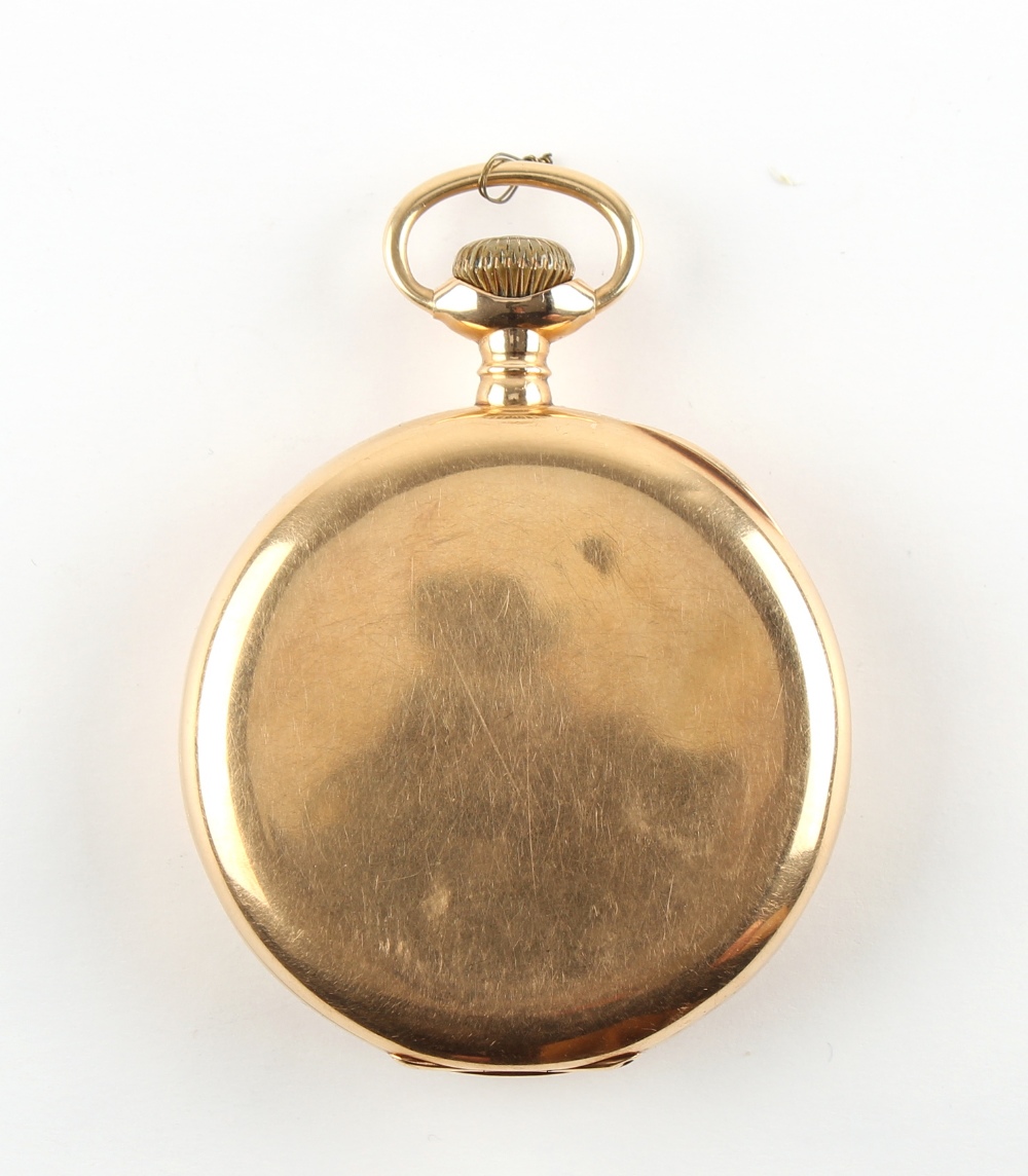 The Henry & Tricia Byrom Collection - a late 19th / early 20th century 14ct gold open faced - Image 2 of 3