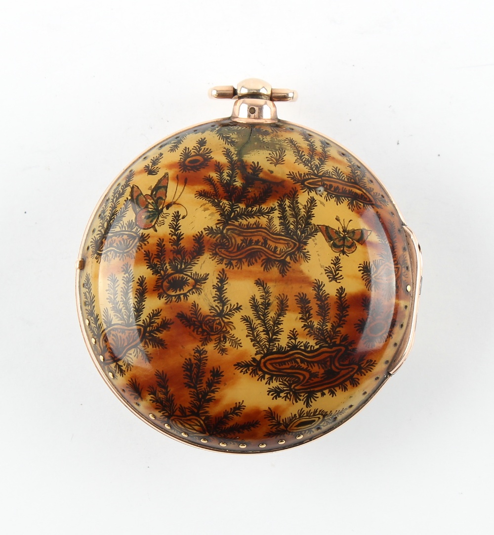 The Henry & Tricia Byrom Collection - a George III seaweed decorated tortoiseshell or horn cased - Image 2 of 3