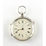 The Henry & Tricia Byrom Collection - a Victorian silver open faced pocket watch with centre seconds