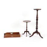Property of a gentleman - a mahogany butler's tray; together with a mahogany torchere or plant