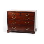 Property of a deceased estate - a George III mahogany chest of two short & three long graduated
