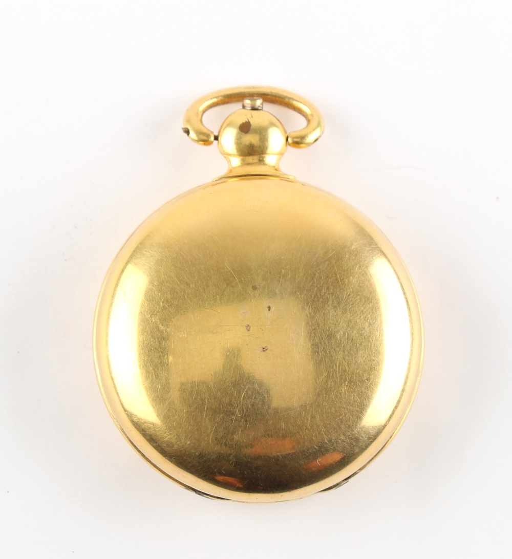 The Henry & Tricia Byrom Collection - a 19th century gilt hunter cased pocket watch, the verge fusee - Image 3 of 4