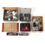 Property of a deceased estate - a large collection of coins, mostly in coin wallets, in two boxes (