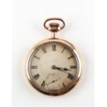 The Henry & Tricia Byrom Collection - an early 20th century 9ct gold open faced keyless wind