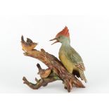 Property of a lady - a Capodimonte Viertosca limited edition group of two wrens & another bird on
