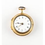 The Henry & Tricia Byrom Collection - a George II/III gilt pair cased pocket watch, the verge