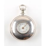 The Henry & Tricia Byrom Collection - a George III silver pair cased half hunter pocket watch, the