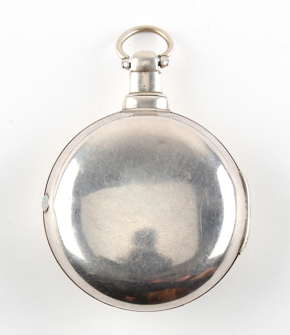 The Henry & Tricia Byrom Collection - a George III silver pair cased half hunter pocket watch, the - Image 2 of 3