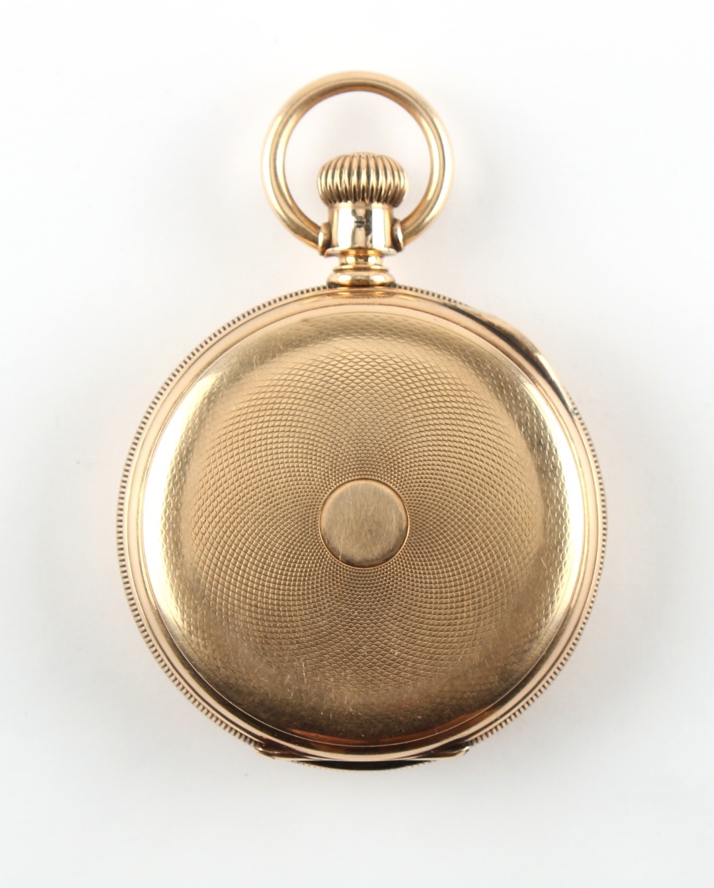 The Henry & Tricia Byrom Collection - a 14ct gold open faced keyless wind pocket watch, the enamel - Image 2 of 3