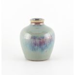 A small Chinese flambe vase, 3ins. (7.6cms.) high.
