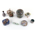 Property of a gentleman - a mixed lot of Chinese items including a cloisonne jar & cover, 4.