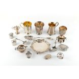 Property of a deceased estate - a mixed lot of silver including an 18th century Continental snuff