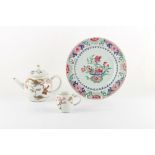 Property of a gentleman - an 18th century Chinese Qianlong period famille rose teapot painted with a