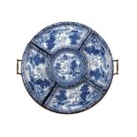 Property of a gentleman - an early 20th century Booths Silicon China blue & white 'Ming' pattern