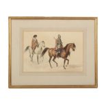 Property of a deceased estate - Raffety (early 20th century) - TWO WARRIORS ON HORSEBACK -