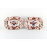 Property of a gentleman - a pair of Copeland & Garrett imari elongated octagonal serving plates,