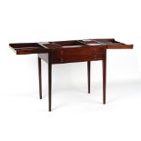 Property of a gentleman - an early 19th century George III mahogany envelope top washstand, with