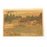 Japanese woodblock prints - Hiroshi Yoshida (1876-1950) - Maruyama Park - an unframed woodblock