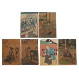 Japanese woodblock prints - Toyokuni III Utagawa (1786-1865) and Hiroshige I Utagawa (1797-1858) - a