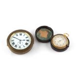 Property of a gentleman - a cased pocket barometer, in working order, the dial inscribed '