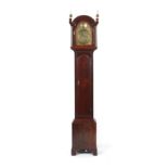 Property of a lady of title - an unusually small George III mahogany longcase clock, the two train