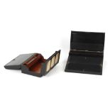 The Henry & Tricia Byrom Collection - a 19th century Anglo-Indian or Celanese ebony writing box,
