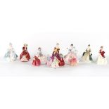 Property of a lady - a collection of eleven Royal Doulton figures including Day Dreams (HN 1731),