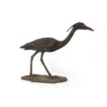Property of a lady - Marion Smith (modern sculptor) - HERON I - bronze resin on metal core