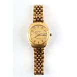 Property of a lady - a gentleman's Girard-Perregaux gold plated gyromatic high frequency wristwatch,