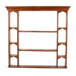 Property of a lady - a pine plate rack, 45.5ins. (115.5cms.) wide (overall).