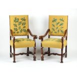Property of a deceased estate - a pair of late 19th / early 20th century Continental beechwood &