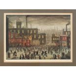 ARR - property of a lady - Laurence Stephen Lowry (British, 1887-1976) - 'OUR TOWN' - signed limited