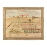 Property of a lady of title - B. Nichols (20th century) - FARMSTEAD IN LANDSCAPE WITH FIGURES,