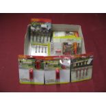Twelve Hornby Skaledale "OO" Scale Lineside Accessory Packs, including station lamps, telephone