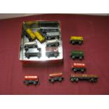 A Quantity of Hornby Dublo Three Rail Wagons, all playworn.