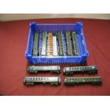 Ten "HO" Gauge Outline German and Austrian Eight Wheeled Coaches, by Liliput, Fleischmann, DR