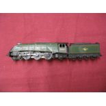 An 'N' Gauge 4-6-2 A4 Locomotive and Tender - 'Merlin', in BR green, by Graham Farish, unboxed.