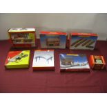 Seven Hornby "OO" Gauge Plastic Model Lineside Buildings and Accessories, both kits and clip