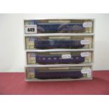 A Kato "N" Gauge Eight Wheeled Japanese Passenger Cars, boxed.