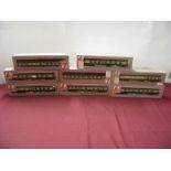 Eight Lima "OO" Gauge Eight Wheeled Coaches, all with GWR cream and brown liveries, boxed.