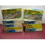 Ten Airfix HO/OO Scale Plastic Model Kits, including footbridge, water tower, windmill, unchecked