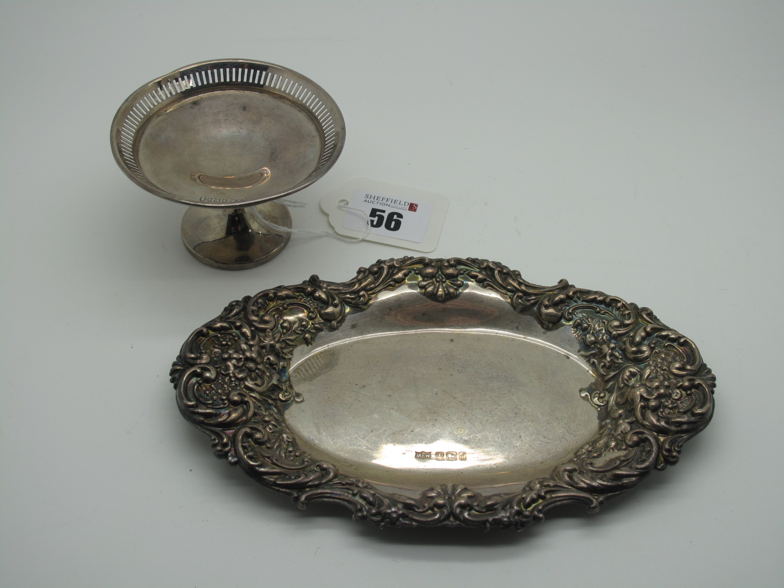 A Hallmarked Silver Pedestal Trinket Dish, EJH, Birmingham 1934 (bearing Jubilee stamp) 8cm diameter