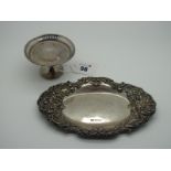 A Hallmarked Silver Pedestal Trinket Dish, EJH, Birmingham 1934 (bearing Jubilee stamp) 8cm diameter